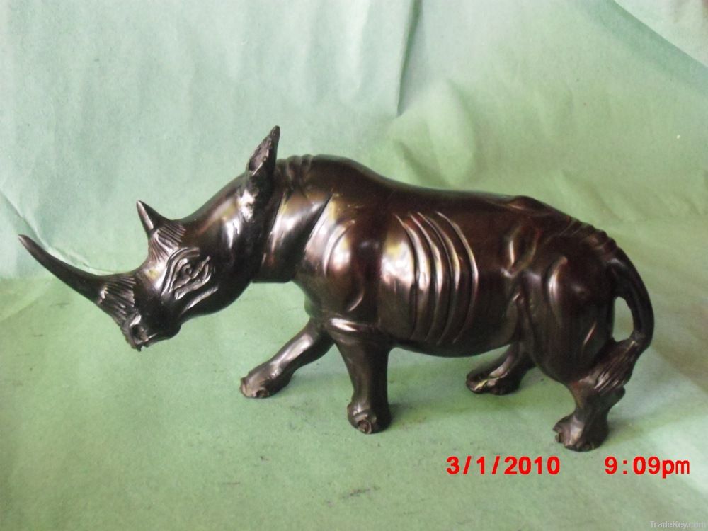 animal ebony carving(rhino)