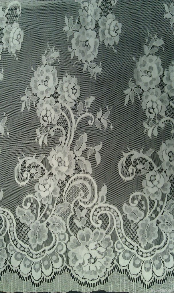 Ivory French Chantilly Lace Fabric for Wedding Gown