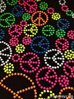 colorful heat transfer nailhead motif