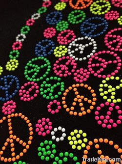 colorful heat transfer nailhead motif