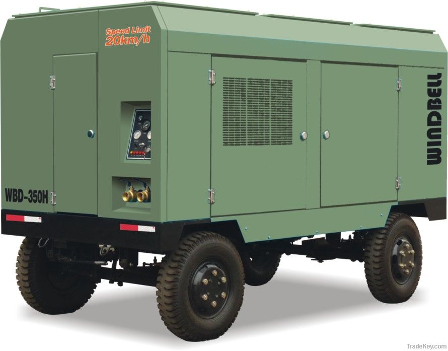 250kw 8bar Diesel portable air compressor