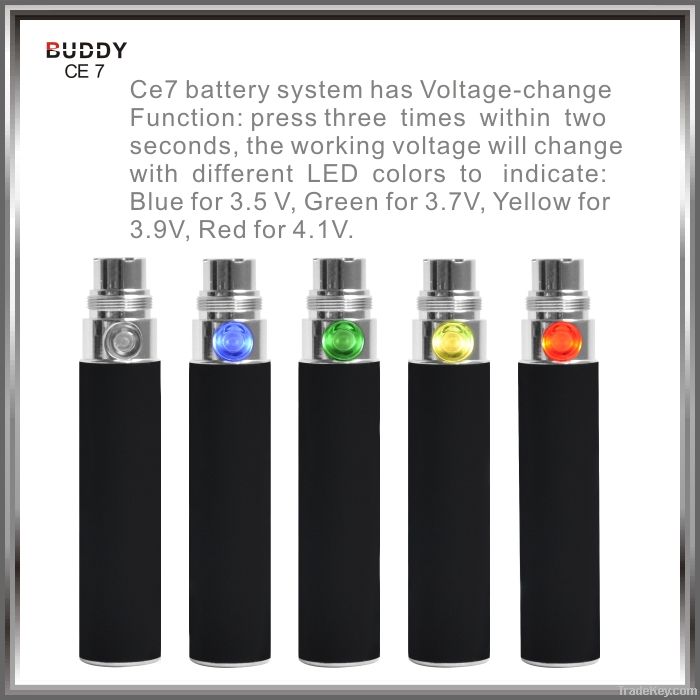 2012 NEW--BUD-CE7 replaceable atomizer and voltage-change battery