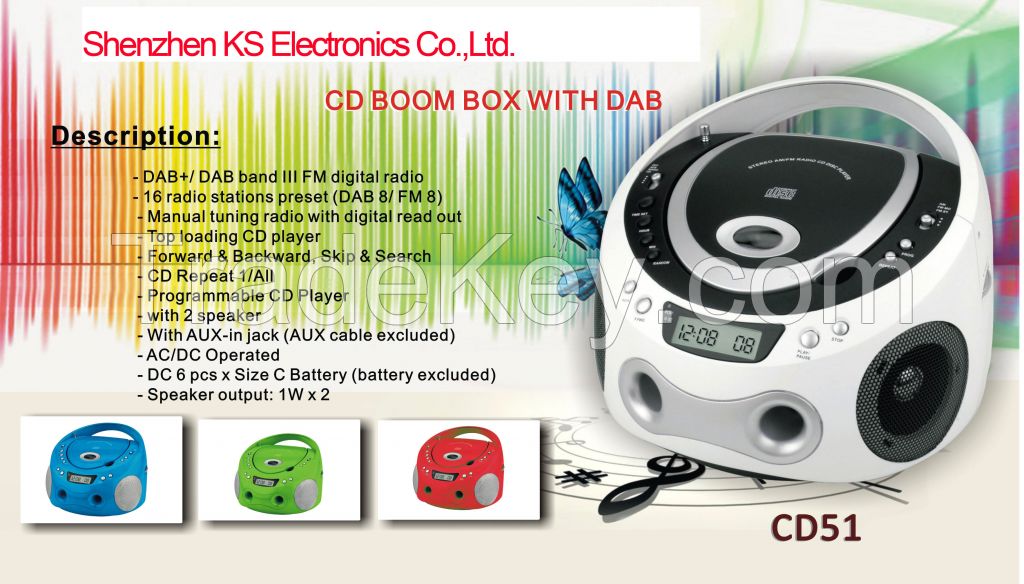 CD BOOM BOX WITH DAB (CD51)