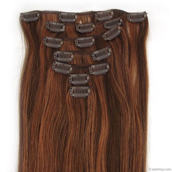 100% remy clip hair extensions