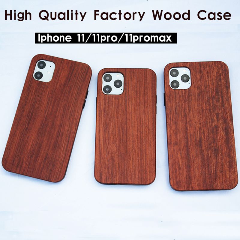 High Quality Wood Phone Case For Iphone 11 pro max X XR 7 8 Plus SE 2020 Natural Wooden Bamboo Cover Professional Factory