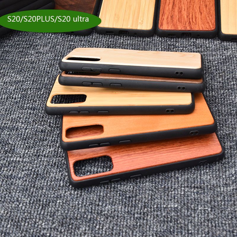 Low Price Mobile Phone Cover Real Wooden Case For Samsung S20 PLUS ultra S10 S9 Note 10 Wood Cases Camera Screen Protector