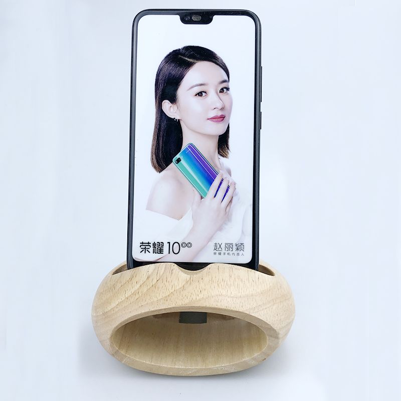 Luxury Mobile Phone Wooden Amplifier Smartphone Loudspeaker Wood Holder Charging Dock Station Customized Manufacturer