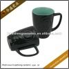 Black engraved ceramic mug