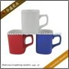 7OZ square ceramic mugs in solid colors