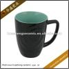 Inside green ceramic drinking mug