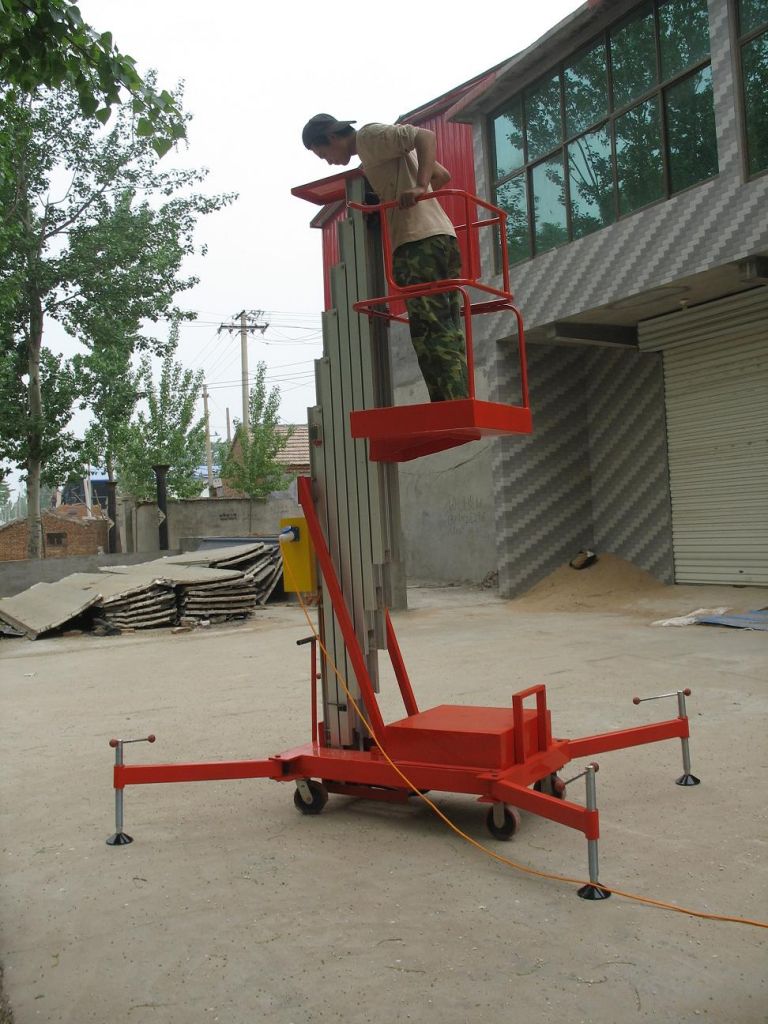 Single Mast Aluminium Work Lift Table