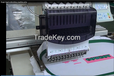 Single head industrial embroidery machine
