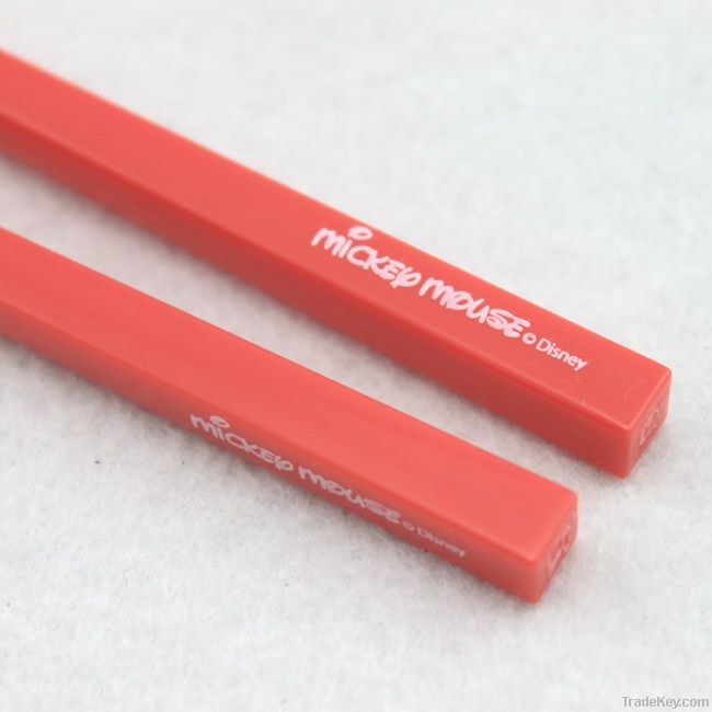 red kids plastic chopsticks