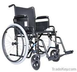 steel manual folding wheelchair with detachable footrest