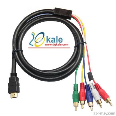 HDMI To 5 RCA Cable