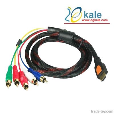HDMI To 5 RCA Cable