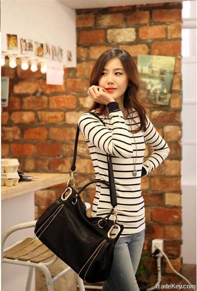 Korea stripe long sleeve T shirt