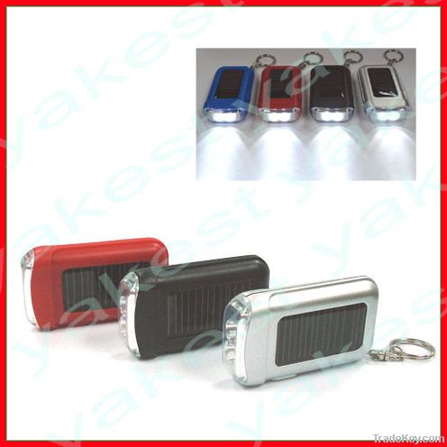 Solar Keyring with 2pcs LED torch