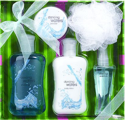 Dancing waters perfume body bath gift set (5pcs) in paper box
