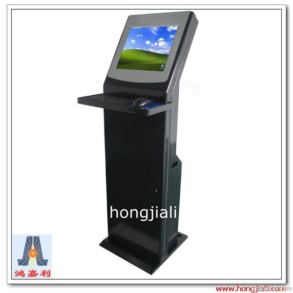 Single Touch Screen Information Kiosk with Metal Keyboard