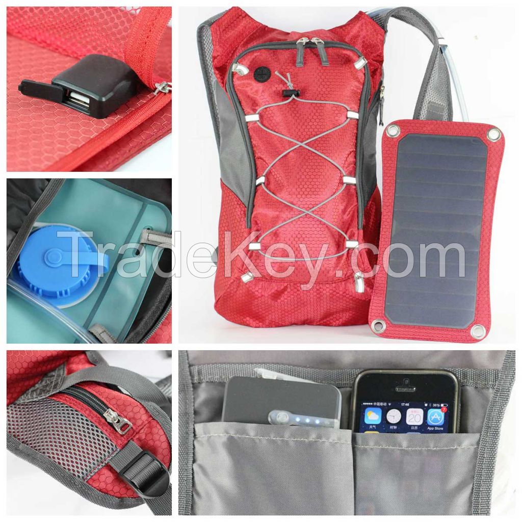 Multifunction solar mobile charger solar backpack