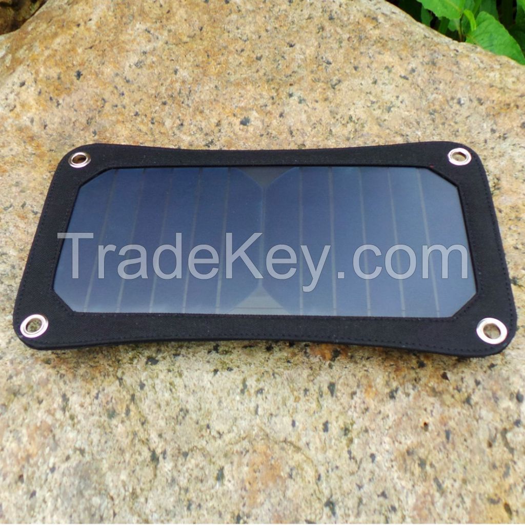 6.5W hot outdoor solar charger for mobile Ipad power bank