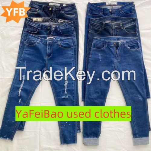 wholesale used clothes and shoes men used jeans pants