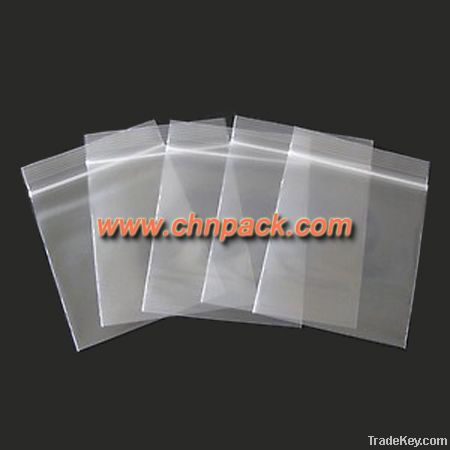 White block reclosable poly bags