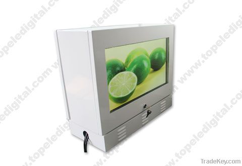 22" water-proof lcd digital signage, advertising lcd screen for gas/pet