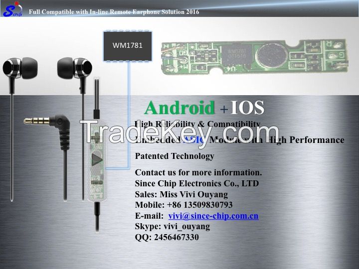 Compatible with In-line Remote Headset for Android &amp; IOS devices