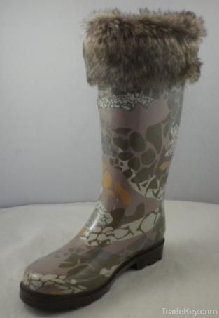 fashion rubber rain boot of woman