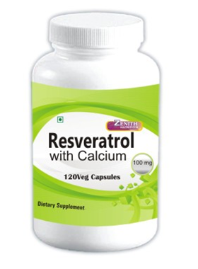 Zenith Nutritions Resveratrol 100mg Calcium - 120 Capsules