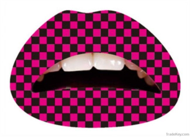 C009 wholesale 72 designs for mix Custom Temporary Lip Tattoo Sticker