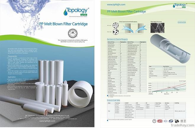 PP melt blown filter cartridge