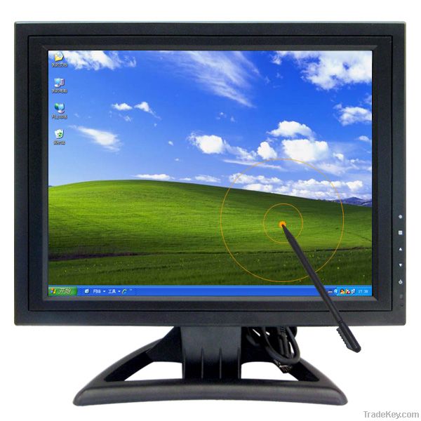 15 inch VGA/DVI HDMI touch screen monitor, lcd panel, 1024x768 resolutio
