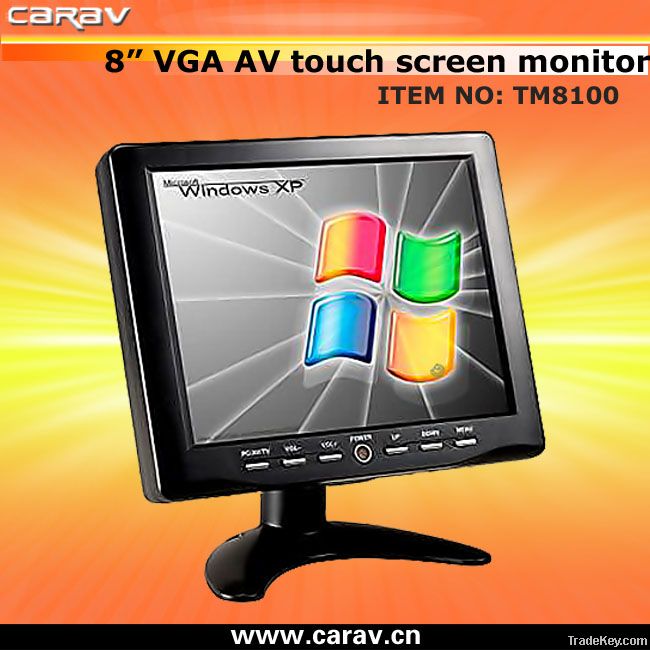 Cheapest 8 inch VGA touch screen lcd monitor, high resolution 800x600