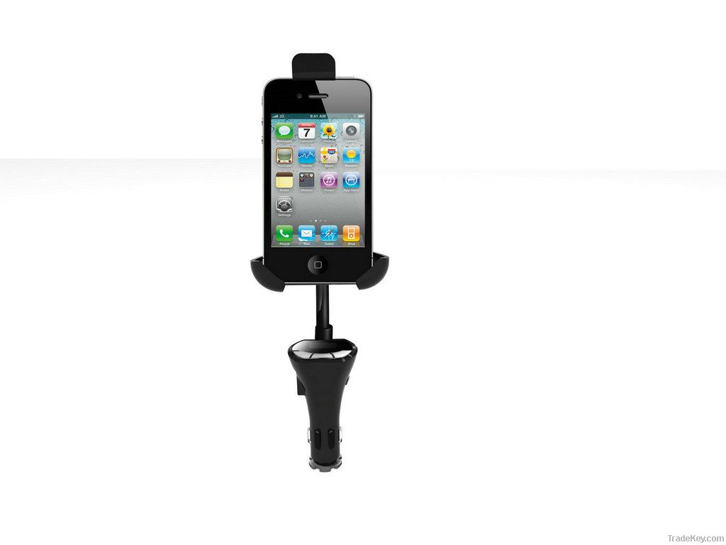 Car USB Charger Holder with Handfree FM LED Display UEH27