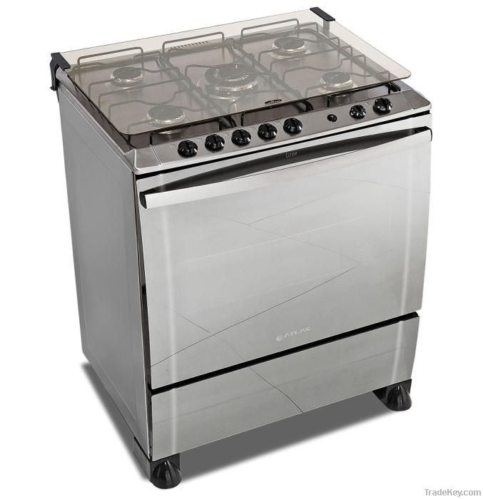 Atlas Gas Cooker U.top Stainless 5 Burners (Inox)