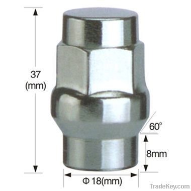 Wheel Lug Nut, Made of Carbon or Alloy Steel, Various Sizes are Availa
