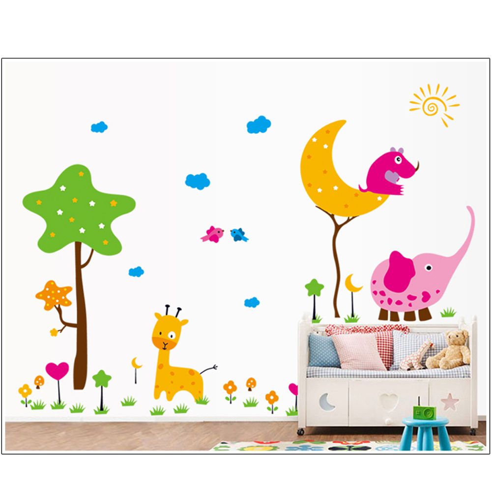 3D Happy Trees Multilayers Wall Sticker Decor Decal