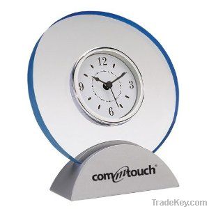 Acrylic Clock With Satin Finish Silver