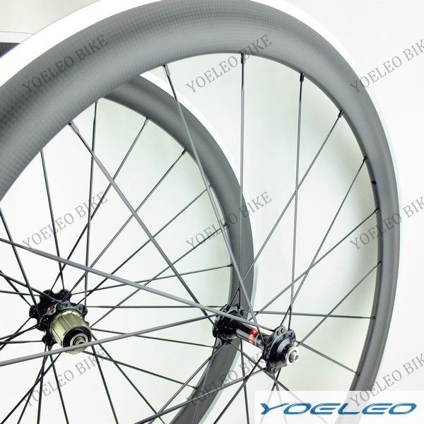 700C 50MM Carbon Clincher Wheels with Alloy Brake Surface