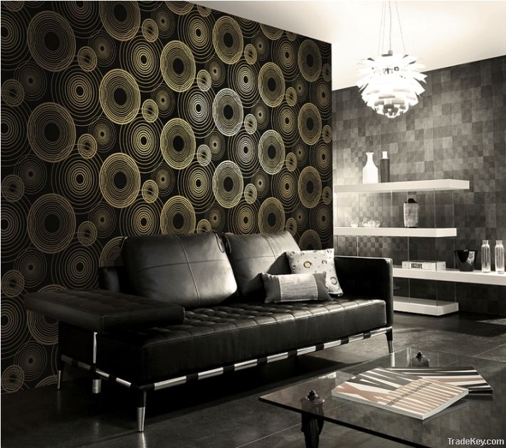 2012 Modern interior decor metallic vinyl wallpapers