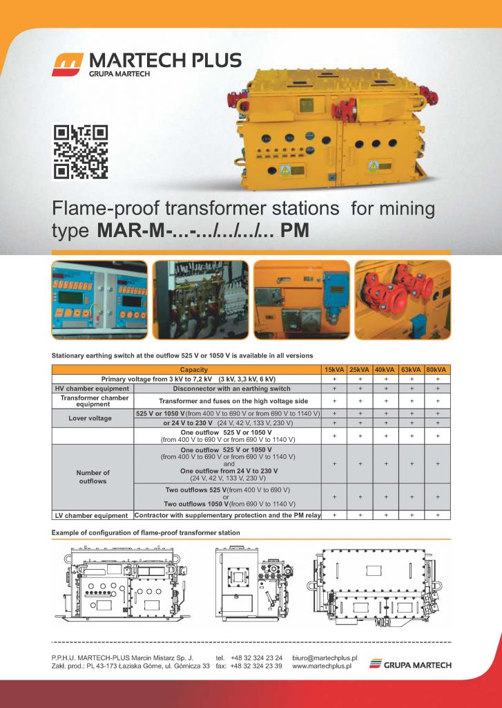 The flame-proof transformer stations