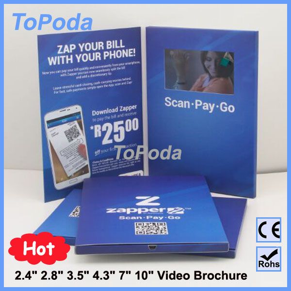 2016 LCD Business gift card, lcd screen marketing Video greeting card
