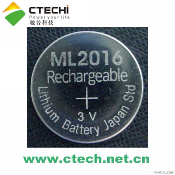 ML2016 3V Rechargeable Lithium battery from Japan
