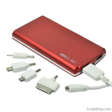 Power Bank/ Battery Charger with 5, 500mAh Capacity and 2USB Ports