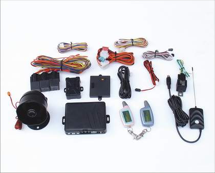 Two way LCD remote start speaking car alarm