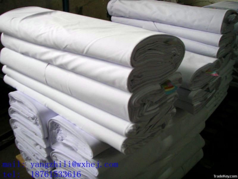 hot sale and low price 100% plian white cotton linen fabric