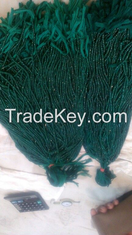 DYED EMERALD FACETED BEADS